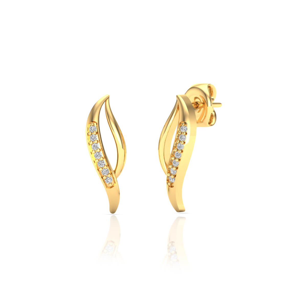 Dazzling Gold Earrings In 22K Gold By Lagu Bandhu - Lagu Bandhu