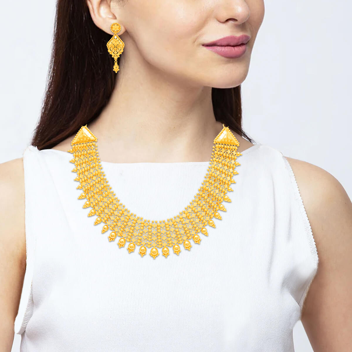 Chandan Gold Necklace Set - WHP Jewellers