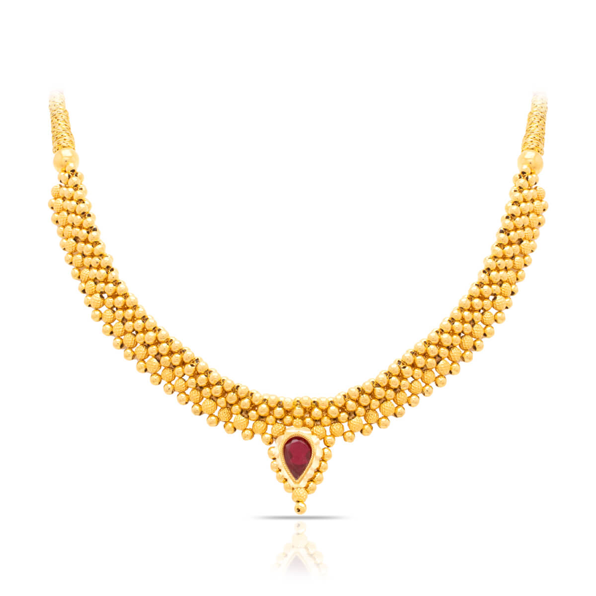 Closely-placed Golden Balls Thick Thushi Necklaces Gender: Women's at Best  Price in Kurnool | Quality Jewellers
