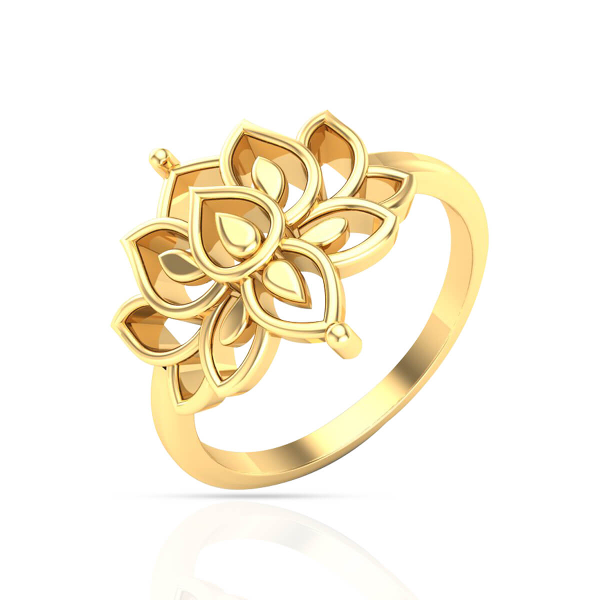 SPE Gold - Leaf Design Gold Ring For Women - Poonamallee-baongoctrading.com.vn